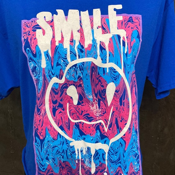 Hope Means Nothing - cut off Blue Radical Smiley T-Shirt - size Medium - Picture 4 of 7